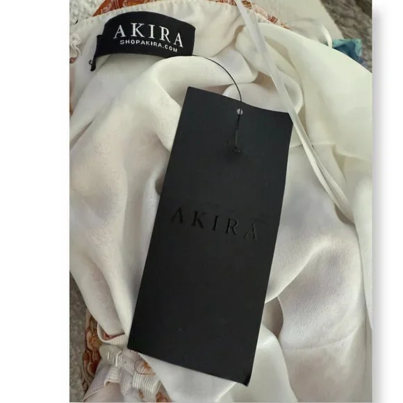 New AKIRA Floral Orange Maxi Dress(never used) - Picture 8 of 9